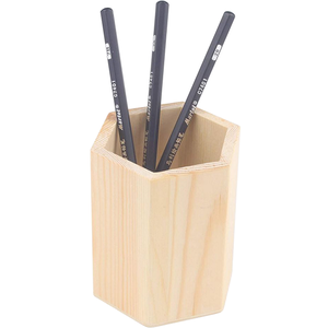 Porte-stylos rectangulaire en bois, organisateur de bureau en bois naturel durable, parfait pour les stylos, les crayons, la papeterie et les objets décoratifs - Product Image 3