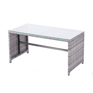 Modern Outdoor Garden Furniture Set Patio Set Wicker 4 Pieces Rattan Chair <strong>Coffee</strong> <strong>Table</strong> Set - Product Image 6