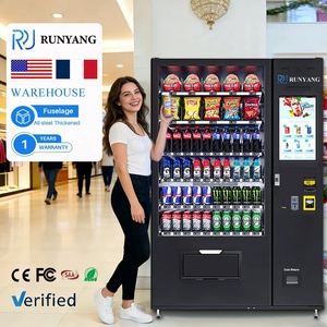 Distributeurs automatiques de nourriture RUNYANG personnalisés avec grand écran tactile pour les articles de vente au détail, distributeur automatique intelligent de collations pour les aliments et les boissons - Product Image 1