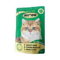 2025 penjualan laris 85g kucing kemasan makanan basah makanan ringan jumlah besar ayam sapi Salmon rasa kucing Makanan basah dapat diklik makanan ringan kucing
