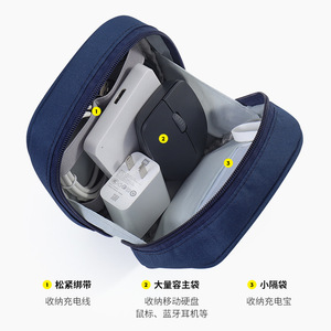 Portable Digital Storage <b>Bag</b> Rectangle Travel Organizer For <b>Cable</b> Charger Earphone Power Bank Cosmetic <b>Bag</b> - Product Image 4