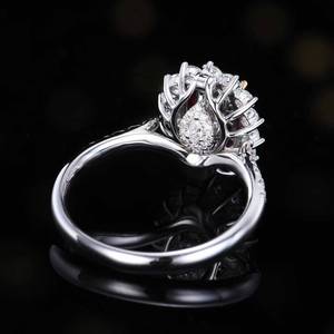 Anillo de rubí de sangre de paloma sin calentar de 1.42 quilates con oro de 18 quilates y 35 diamantes brillantes, anillo de compromiso de gemas finas para mujer, venta al por mayor - Product Image 4