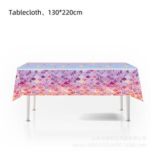 Juego de Vajilla Desechable con Diseño de Escamas de Pez Rosa, 40-60 Piezas, Platos, Vasos, Servilletas, Decoraciones de Cumpleaños - Product Image 5