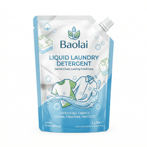 Pochettes souples personnalisées avec bec verseur pour shampoing, liquide vaisselle, lessive et savon liquide, 650 ml et 2 L - Product Image 4