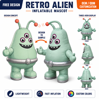 Costume de Mascotte Gonflable Alien Personnalisé pour Noël pour Adultes OEM ODM, Déguisement Géant Amusant en Matériau EVA pour Festival de Musique et Événements