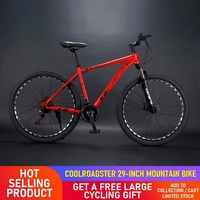 Vélo de montagne 27,5'' 29'' 21 24 27 30 vitesses tout-terrain VTT avec amortisseur, cadre léger en acier haute teneur en carbone, frein à disque arrière