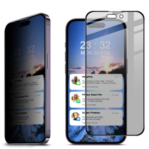 Dust Proof Privacy Tempered Glass Dust Bubble Free Remove Anti Spy Screen Protector for Phone Accessories Shop