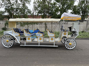 Accessoires de mariage de luxe européens, carrosse de <span class=keywords><strong>Cendrillon</strong></span> en métal blanc, carrosse royal de <span class=keywords><strong>princesse</strong></span> <span class=keywords><strong>Cendrillon</strong></span>, carrosse de citrouille - Product Image 6