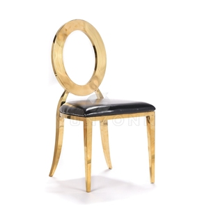 Moderno oro Chiavari sedie buco posteriore in velluto matrimonio sala da pranzo casa all'aperto Hotel eleganti ristoranti in metallo - Product Image 4