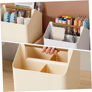Caja de Almacenamiento de Escritorio Moderna, Ecológica y Creativa, de Plástico PP, Rectangular, Portátil, Apilable, Contenedor de Organización para el Hogar de 20-35L - Product Image 4