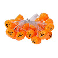 Guirlande lumineuse LED d'Halloween avec citrouille, fantôme, chauve-souris et mini-fées, pour une décoration d'ambiance