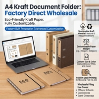 Dossier de documents A4 en papier kraft, dossier de classement personnalisé imprimé, enveloppe d'archives de bureau