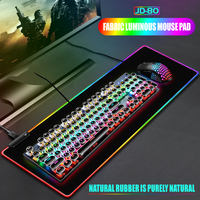 Tapis de souris de jeu RGB certifié CE, 14 modes, imperméable, coloré, pour ordinateur de bureau, ordinateur portable, bureau, avec rétroéclairage
