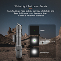 RichFire 21700 USB Rechargeable Tactique Laser Combo Lampe de Poche LED Verte avec Corps en Aluminium pour le Camping