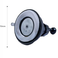 Support magnétique rotatif à 360 degrés pour téléphone portable, avec ventouse et tête sphérique de 17 mm, pour console centrale et bureau, fixation verticale