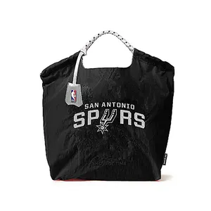 Custom Large Capacity Lightweight Nylon Shoulder Bag With Ball Chain Feature Eco-friendly For Fan Benefits Embroidered Gift Bags