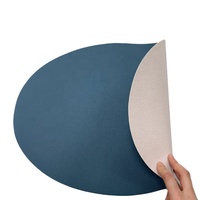 Set de Table en cuir PU imperméable et lavable, en stock, antidérapant, résistant aux taches, avec isolation thermique