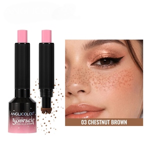 Bâton d'ombre à paupières texturé effet taches de rousseur, maquillage pour les yeux brun, poudre scintillante pour un look créatif des yeux - Product Image 3