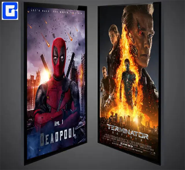 Özelleştirilmiş tiyatro özel lightbox ince ışık kutusu es film ışıklı poster kutusu ışık kutusu ultra ince ışık kutusu