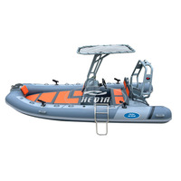 16ft 480 tout soudage console centrale en aluminium bateau de pêche nervure schlauchboot mit moteur