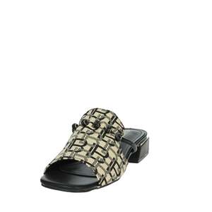 Mules à talons Laura Biagiotti pour femme en cuir beige imprimé animal - Product Image 6