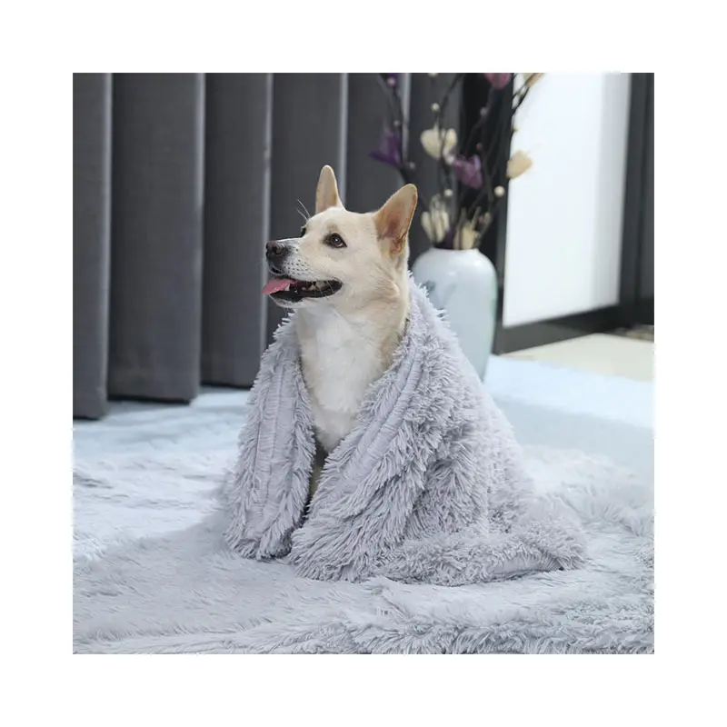 Wholesale Faux Fur Plush Pet Blanket Multicolor Cushions Fuzzy Sleeping Cover Soft Throw Blankets for Dogs Cats