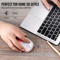 Design de mode molette de défilement sans fil bt souris tactile rechargeable pour MAC PC Windows