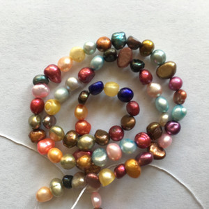 Perlas Barrocas Irregulares de Agua Dulce Teñidas de Colores, Sueltas, de 6-7 mm, al por Mayor, para la Fabricación de Joyas - Product Image 4