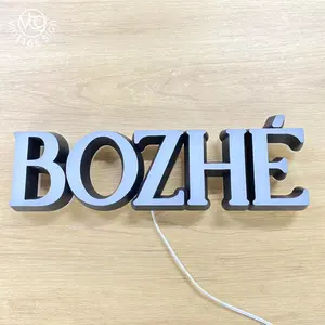 Nhà máy trực tiếp Logo tùy chỉnh phía trước thắp sáng dấu hiệu Thư 3D Acrylic cửa hàng khách sạn signage với chất lượng tốt