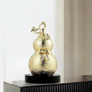 Statue de cerf de luxe en alliage, directement de l'usine, avec bois de cerf en améthyste naturelle et gourde Wu <span class=keywords><strong>Lou</strong></span>, décoration Feng Shui porte-bonheur, vente en gros, cadeau pour la maison et <span class=keywords><strong>le</strong></span> bureau - Product Image 5