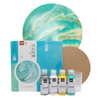 Kit de peinture acrylique tout-en-un en gros, conforme ASTM D4236, sans PFAS, pré-mélangé, 12 couleurs, 60 ml, ensemble d'art fluide avec accessoires complets