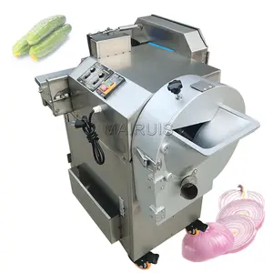 Mesin pemotong sayur komersial kubus industri mesin pemotong sayuran wortel bawang Kiwi buah Apple mangga mesin pemotong sayuran