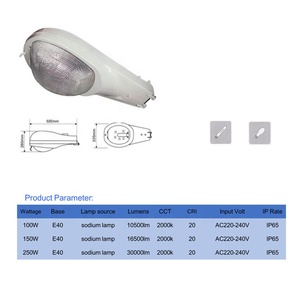 Lámpara de Calle LED HPS Tradicional de 150W 250W 400W, Alta Luminosidad, IP66, Compatible con AC, Garantía de 3 Años, LCS-HPSL-01, LCS- - Product Image 3