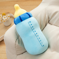 Coussin en peluche doux en forme de biberon, directement de l'usine, avec logo personnalisé, cadeau pour enfants