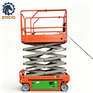 Plateforme élévatrice à ciseaux portable Lift-Max, <span class=keywords><strong>hauteur</strong></span> de travail 10,3 m, plateforme 8,3 m, charge 300 kg, <span class=keywords><strong>largeur</strong></span> compacte 840 mm, pneus non-marquants, pliable - Product Image 1