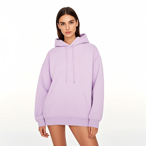 <span class=keywords><strong>Felpa</strong></span> <span class=keywords><strong>elegante</strong></span> oversize <span class=keywords><strong>con</strong></span> <span class=keywords><strong>cappuccio</strong></span> e corda a tracolla stile felpe da donna 340 cotone Gsm <span class=keywords><strong>con</strong></span> stampa - Product Image 3