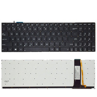 Clavier pour ordinateur portable Asus N56V U500VZ N76V N550j N750j Q550L N56VM, clavier d'ordinateur portable avec rétroéclairage pour ordinateur portable Asus