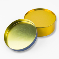 Boîte de conserve ronde pour caviar, scellée sous vide, recyclable, de qualité alimentaire, en métal doré et bleu, 30g, 50g, 100g, 250g