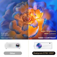 Whocom E700 2560x1440p 2.4/5G WIFI Home Cinema 4K Android 11 Smart tv Home LED projecteur