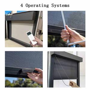 Rideau d'<span class=keywords><strong>extérieur</strong></span> <span class=keywords><strong>Tissu</strong></span> imperméable Système d'écran électrique zippé Stores roulants d'<span class=keywords><strong>extérieur</strong></span> Écran motorisé rétractable - Product Image 3