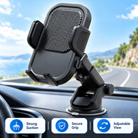 Support de téléphone universel pour voiture à ventouse télescopique réglable pour grille d'aération et pare-brise avec navigation GPS