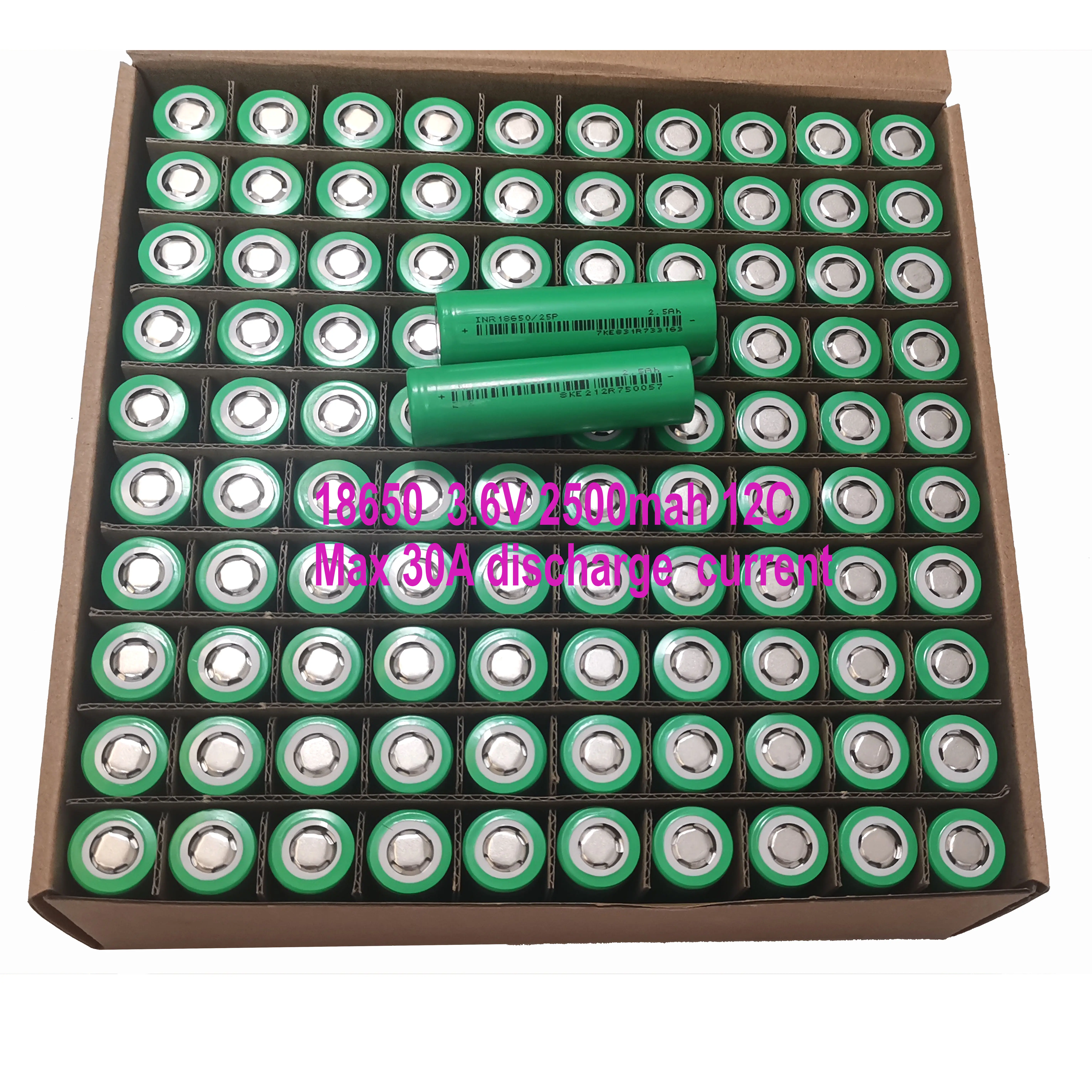 Rechargeable 10C 12C 20A 25A 30A power tool battery 18650 2000mAh 2500mAh lithium ion batteries battery
