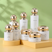 Nouvel arrivage OEM/ODM – Ensemble de flacons pompe en verre recyclable et écologique pour crème, lotion et essence, avec bouchon à vis, personnalisable avec logo sérigraphié