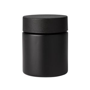 Frasco CBD de vidrio de lado recto negro mate de 4 oz con tapa negra resistente a los niños - Product Image 2