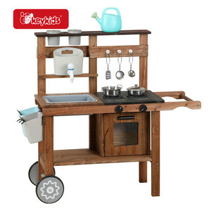 Kids <strong>Outdoor</strong> Play <strong>Mud</strong> <strong>Kitchen</strong> with Rolling Wheel W10C985 - Product Image 1
