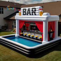 Bar Tiki gonflable Bar de piscine gonflable Tente médiévale Tente gonflable de pub