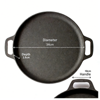 Poêle à griller en fonte, poêle à crêpes, épaisse, pour huîtres crues, steak, porc, poulet, légumes, pot de cuisson, cuisine