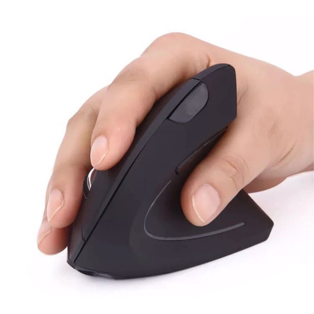 OEM MX838-2.4G Wireless Vertical Mouse USB Receiver Type-C Cable Rechargeable Battery RGB Backlit 800-1200-1600 DPI Ergonomic