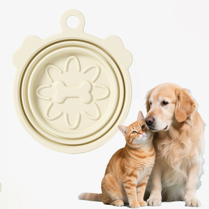 Design pieghevole in <span class=keywords><strong>Silicone</strong></span> per animali domestici ciotola per leccare Yogurt con Base di aspirazione ciotola da viaggio BPA-Free OEM colori personalizzati disponibili - Product Image 1