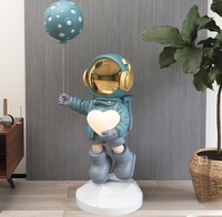 Nordique grande résine créative chambre décoration de la maison enfants cadeau astronaute Figure Statue et lampe Statue